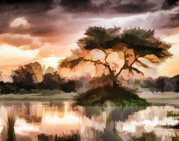 Sunset at African Pond